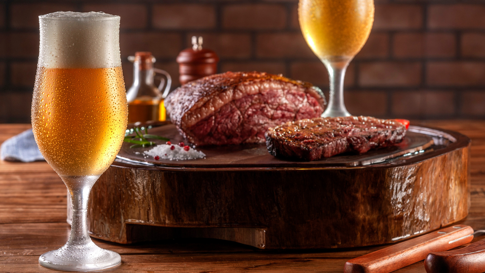 Come & Steak It Beer Can Glass
