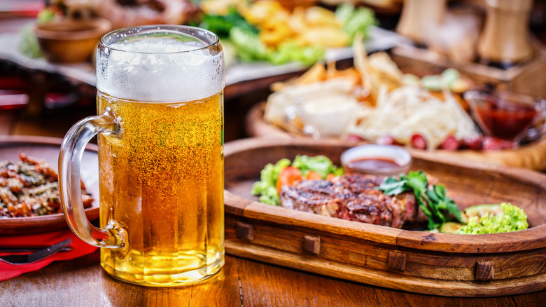 Pale ale with Mexican steak