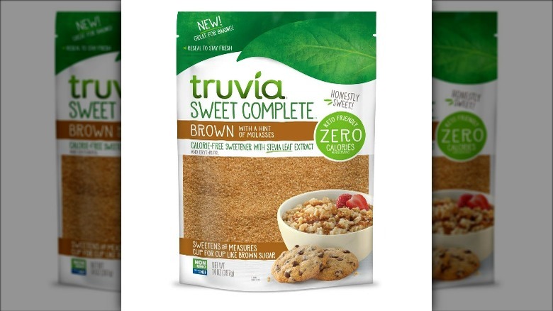 bag of Truvia sweet complete brown 