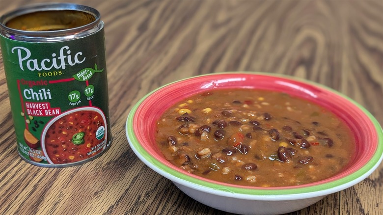 Pacific Foods chili can bowl