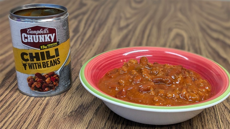 Campbell's Chunky chili can bowl