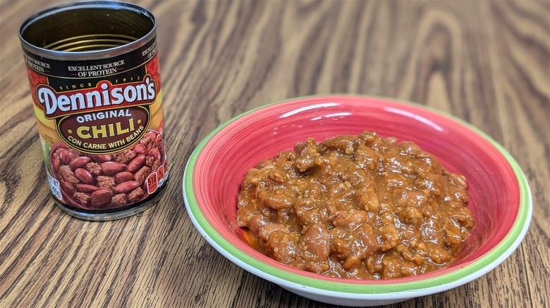 Dennison's chili can and bowl