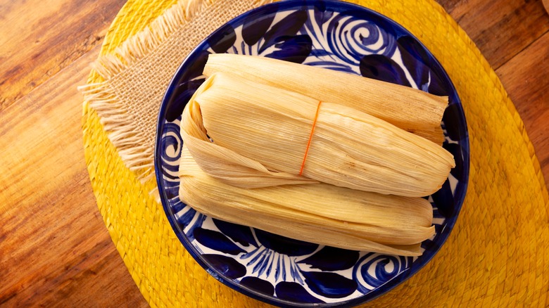 stack of tamales