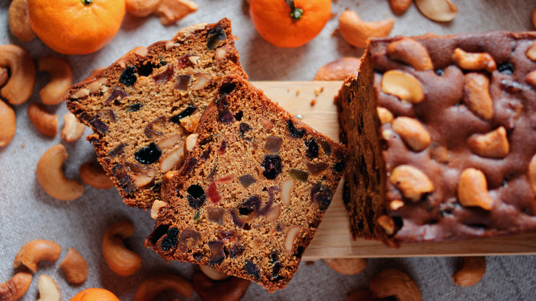 Dried cherries in bread