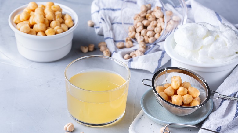 Aquafaba with chickpeas