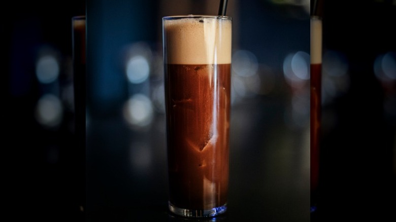 Mezcal and coffee cocktail