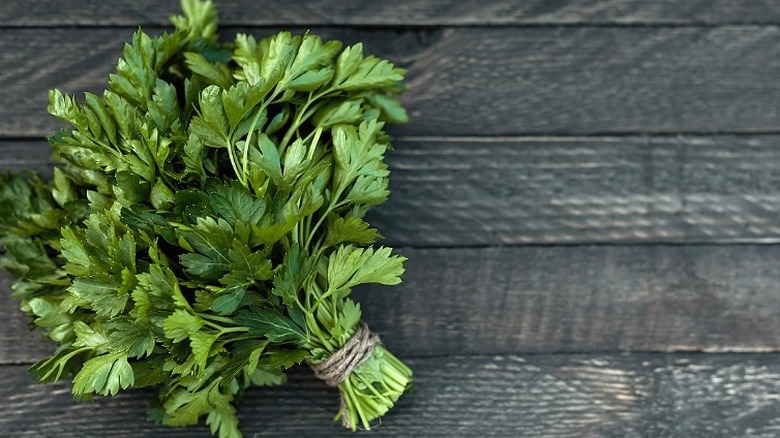 bunch of fresh parsley