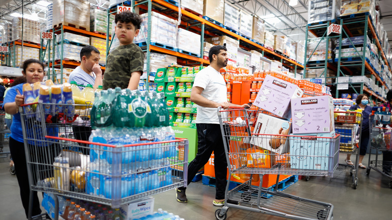 Shoppers at Costco