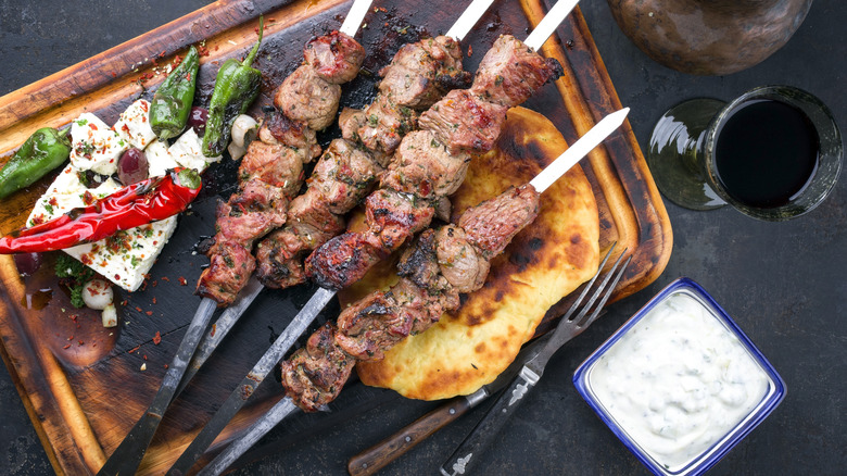 Greek lamb souvlaki