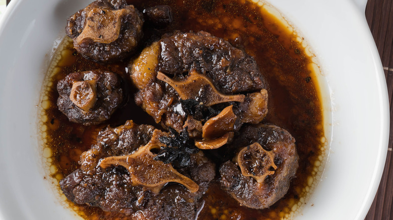 a dish of braised oxtails