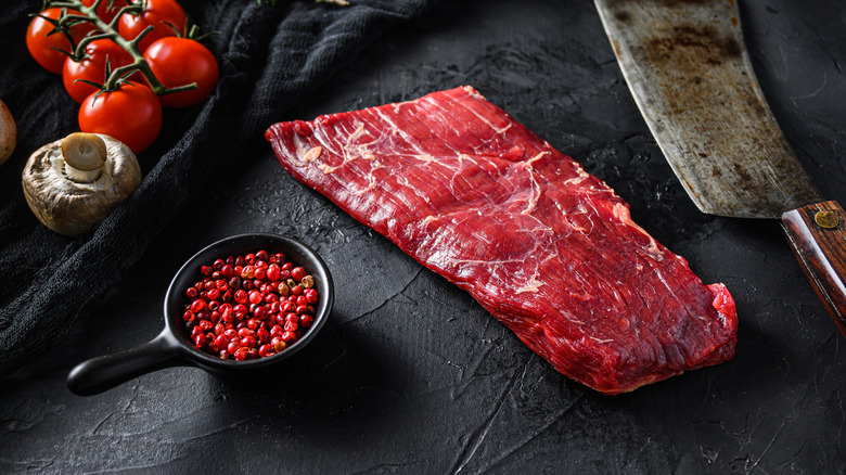 raw flank steak