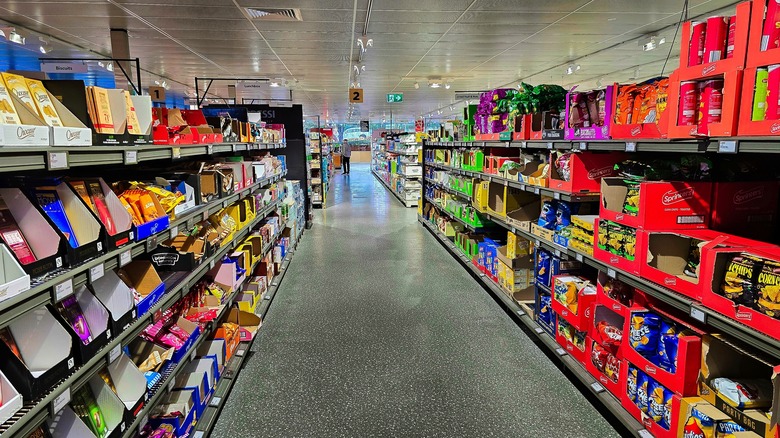 inside aldi food market grocery