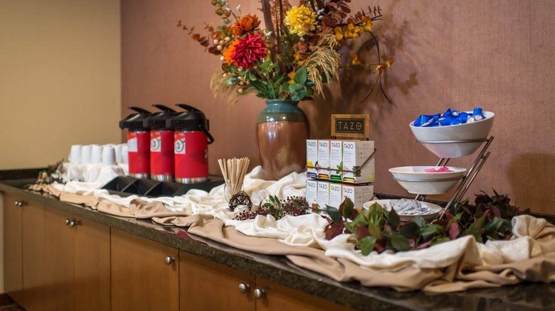 Morning coffee and tea station