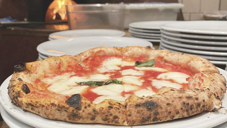 Neapolitan-style margherita pizza