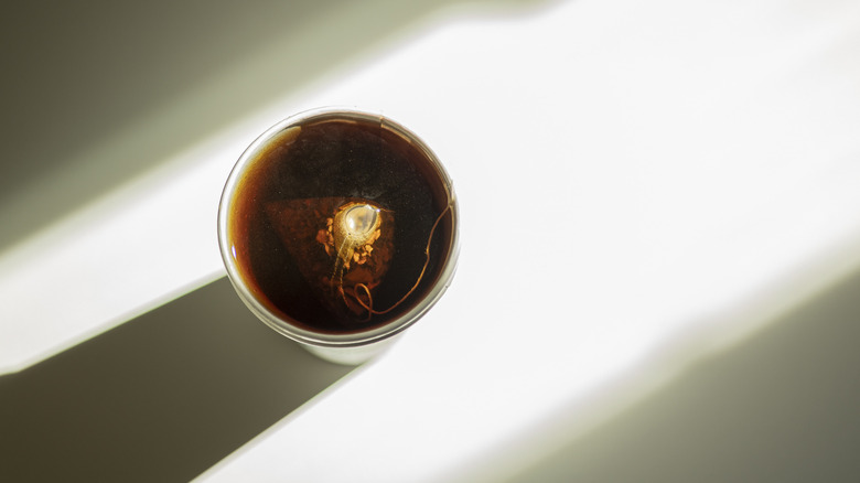 Aerial view of Starbucks brewed chai