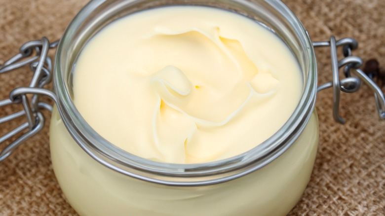 Beef tallow in jar