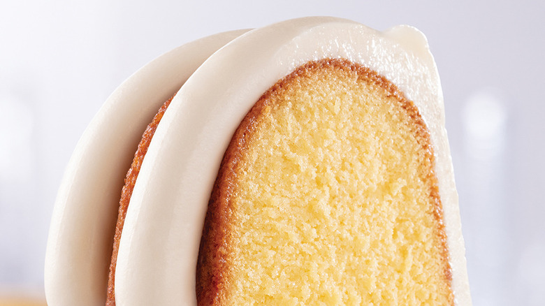 Piece of vanilla Bundt cake