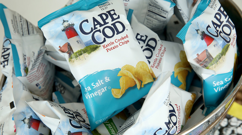 Cape Cod chip bags in bucket