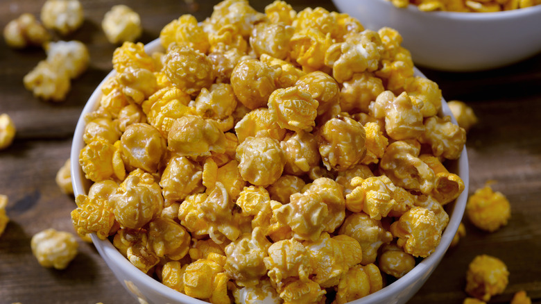 different flavors of popcorn in a bowl