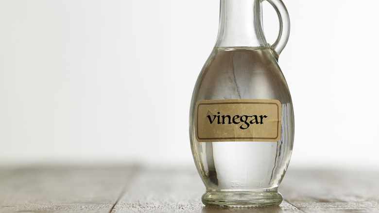 Clear bottle white vinegar