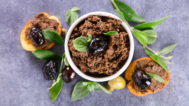 Bowl of olive tapenade