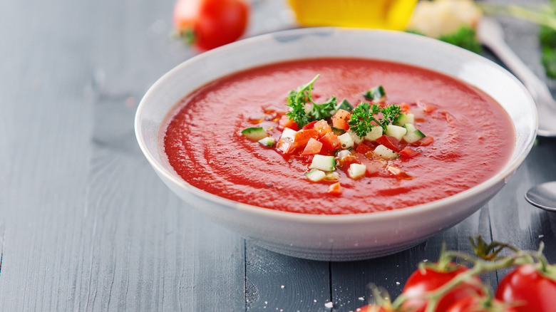 Tomato puree in a bowl