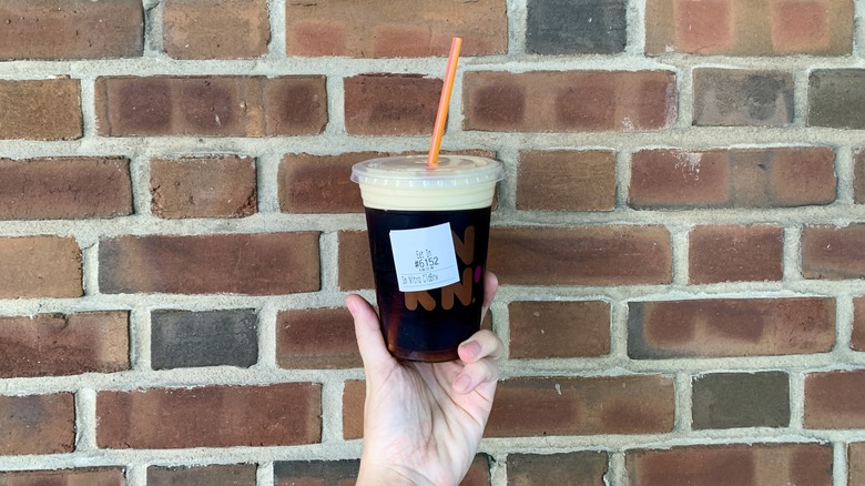 Dunkin nitro brew coffee brick wall  