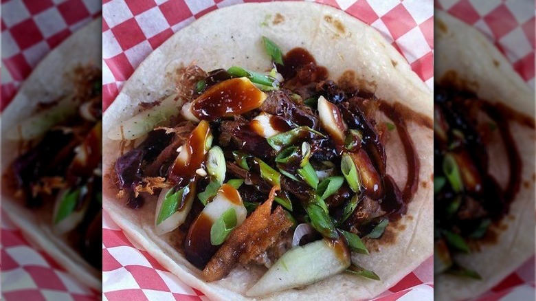 Crispy duck taco