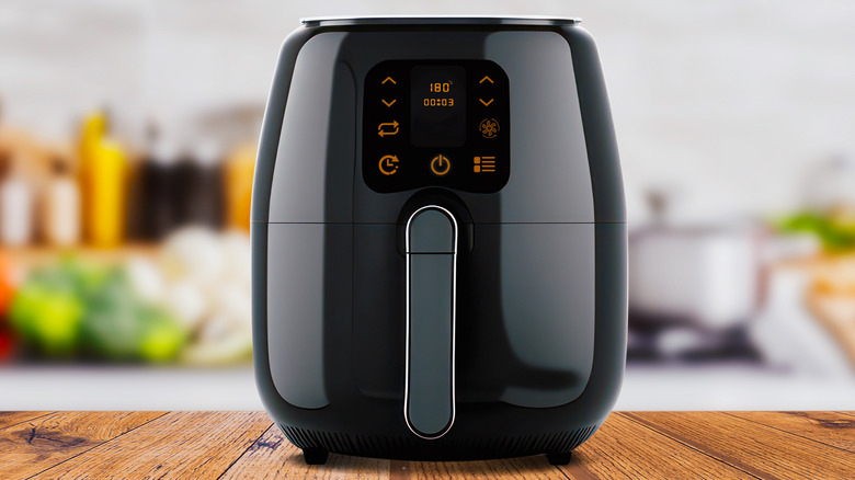 Black air fryer