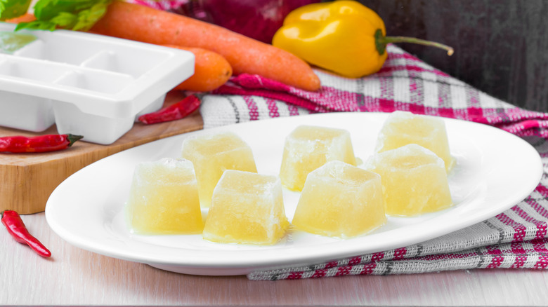 Frozen stock cubes