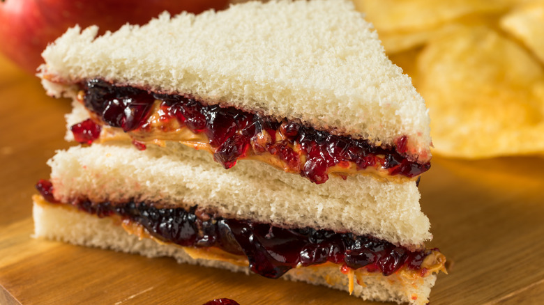 peanut butter and jelly sandwich