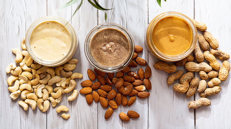 Cashew butter almond butter peanut butter