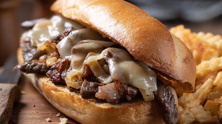 philly cheesesteak sandwich