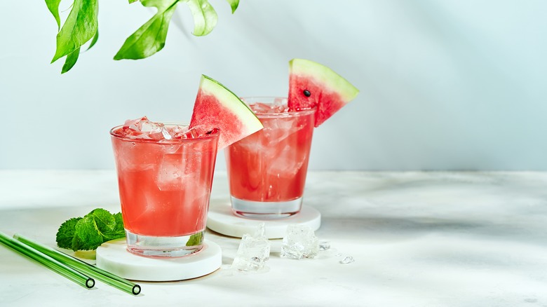 Watermelon lemonade drinks