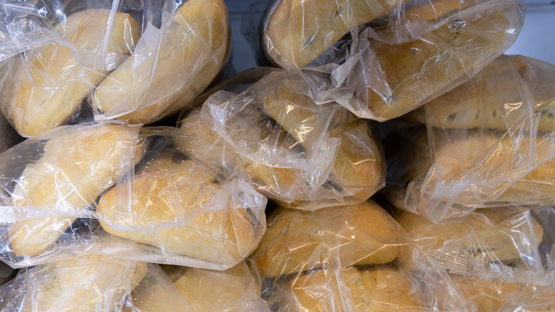 bags of frozen bread