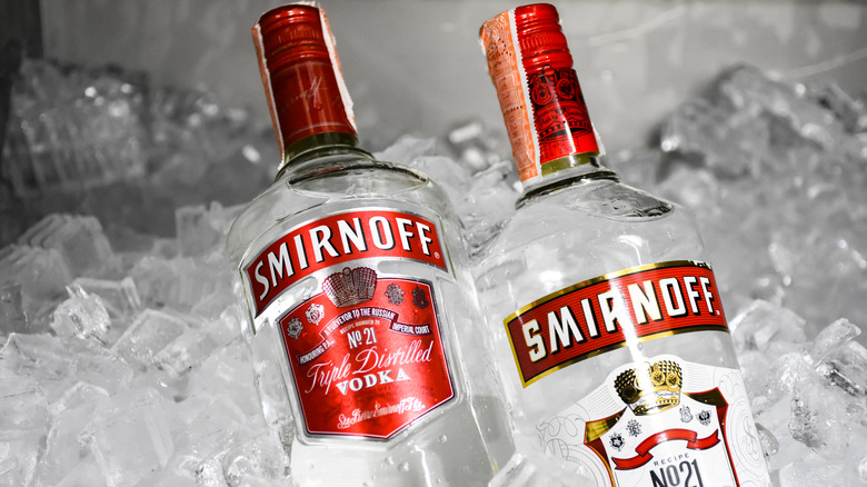 two bottles Smirnoff in ice