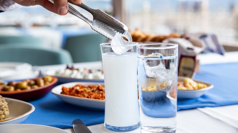 Raki served with ice