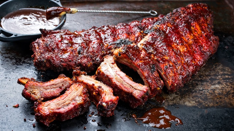 Barbecue pork spare ribs