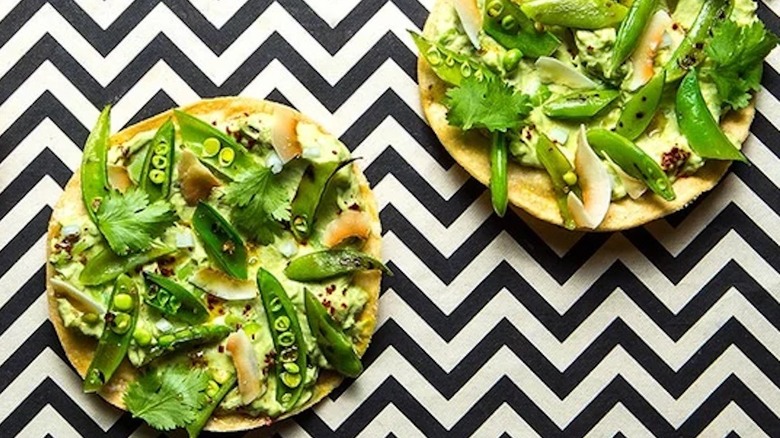 Snap pea tostada