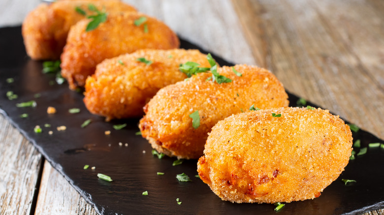 Golden brown croquettes