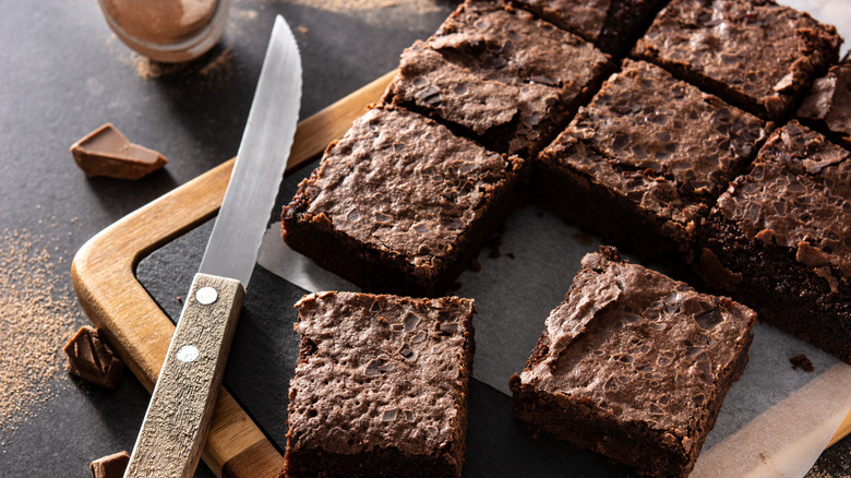 Tray of brownies