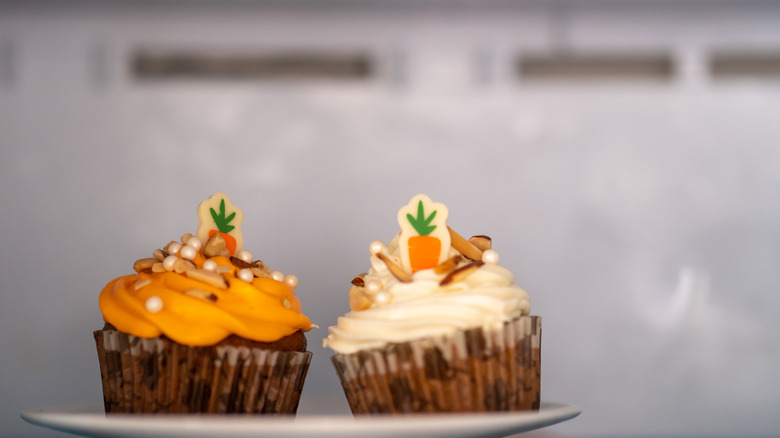 Cupcakes in fridge