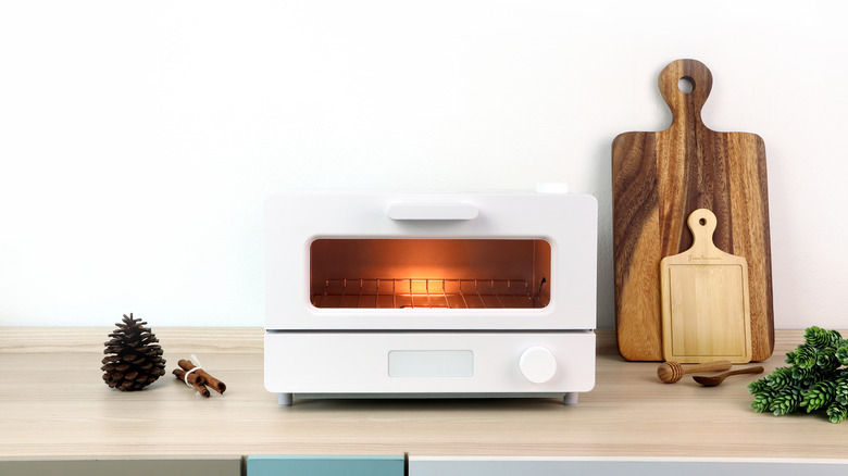 toaster oven on counter