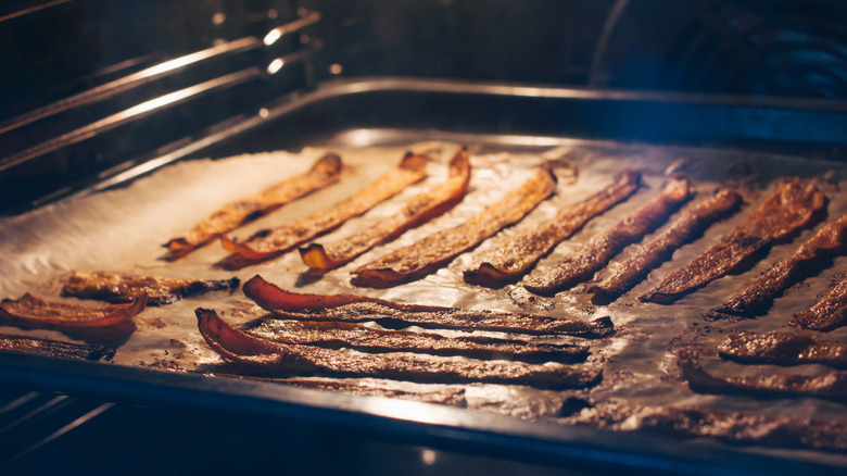 Bacon in the oven