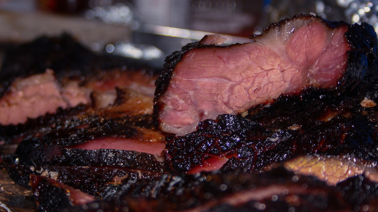 cut piece of brisket