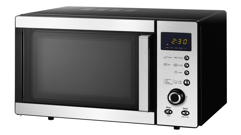 microwave on white background