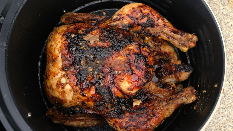 Roasted chicken in air fryer