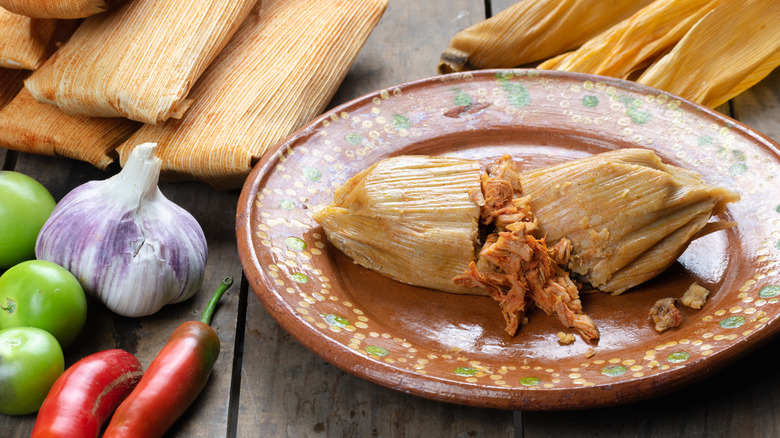 tamales on plate