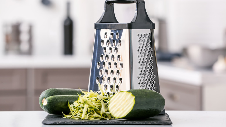 Zucchini and grater 