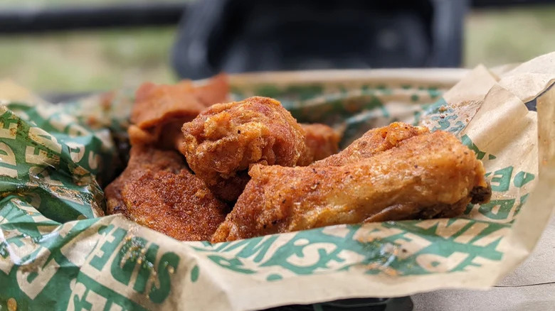 Close-up of Wingstop's wings